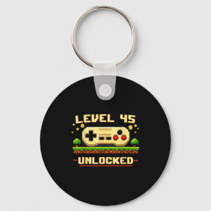 Grappig level 45 ontgrendeld videospel 45ste verja sleutelhanger