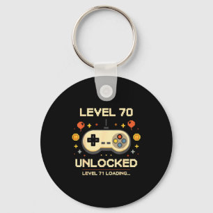 Grappig level 70 ontgrendeld gamer 70ste verjaarda sleutelhanger