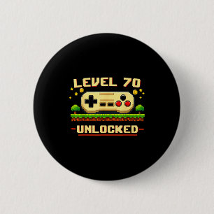 Grappig level 70 ontgrendeld videospel 70ste verja ronde button 5,7 cm