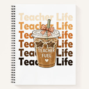 Grappig Leven Als Leraar -Leraar Brandstof Iced Co Notitieboek