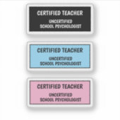 Grappig Leven als School Docent Sticker (Voorkant)