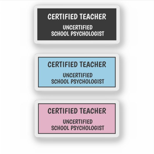 Grappig Leven als School Docent Sticker (Voorkant)