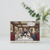 Grappig leven als serveerster restaurant humor an briefkaart (Staand voorkant)