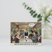 Grappig leven als serveerster restaurant humor an briefkaart (Staand voorkant)
