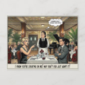 Grappig leven als serveerster restaurant humor an briefkaart (Voorkant)