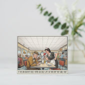 Grappig leven als serveerster restaurant humor an briefkaart (Staand voorkant)