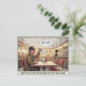 Grappig leven als serveerster restaurant humor an briefkaart (Staand voorkant)