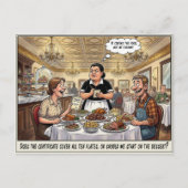 Grappig leven als serveerster restaurant humor an briefkaart (Voorkant)