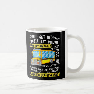 Grappig leven buschauffeur laatste dag van schooll koffiemok