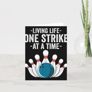 Grappig Leven Een Strike Op Een Tijd Gift Bowler Kaart