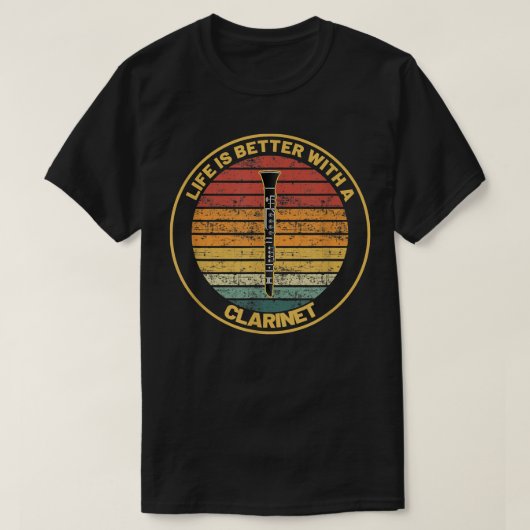 Grappig leven is beter met Clarinet, Clarinet minn T-shirt (Design voorkant)