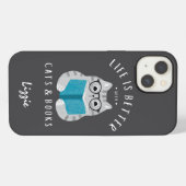 Grappig leven is beter met katten en aangepaste bo iPhone hoesje (Achterkant horizontaal)