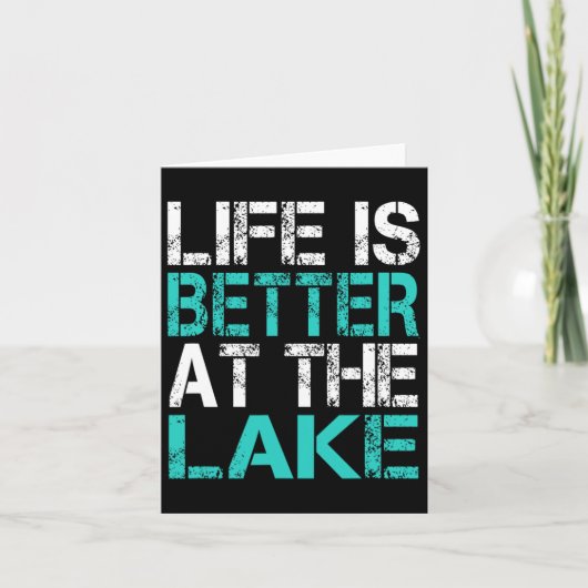 Grappig leven is beter op de Lake Camping Summer V Kaart (Voorkant)