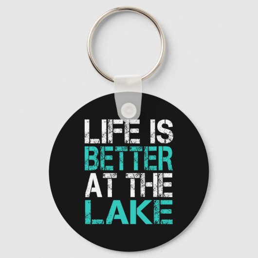 Grappig leven is beter op de Lake Camping Summer V Sleutelhanger (Voorkant)