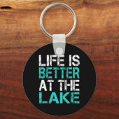 Grappig leven is beter op de Lake Camping Summer V Sleutelhanger (Voorkant)
