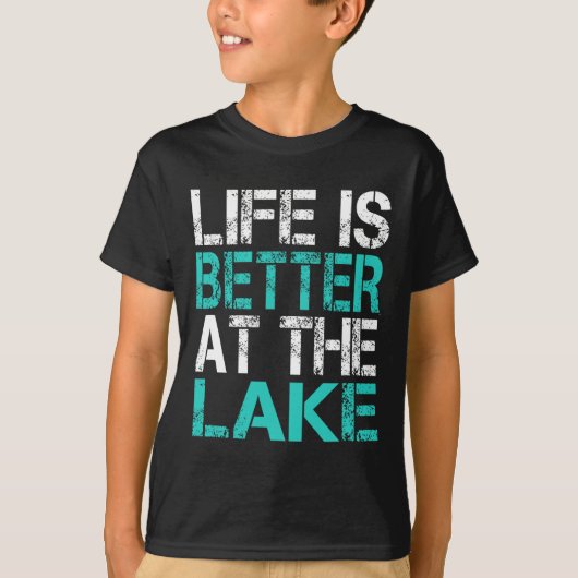 Grappig leven is beter op de Lake Camping Summer V T-shirt (Voorkant)