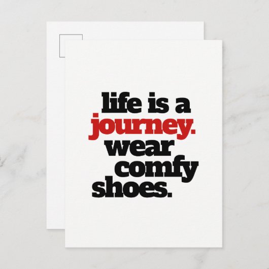 Grappig leven is een reis ... briefkaart (Voorkant / Achterkant)