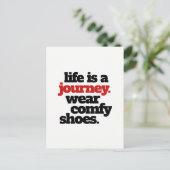 Grappig leven is een reis ... briefkaart (Staand voorkant)