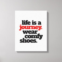 Grappig leven is een reis ... canvas afdruk
