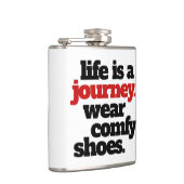 Grappig leven is een reis ... heupfles (Rechts)