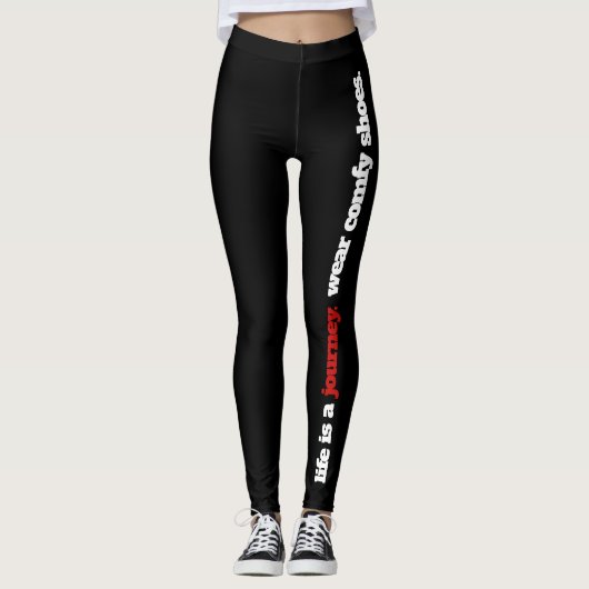 Grappig leven is een reis ... leggings (Voorkant)