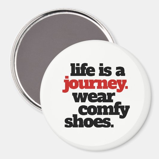 Grappig leven is een reis ... magneet (Voorkant / Achterkant)