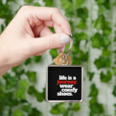 Grappig leven is een reis ... sleutelhanger (Hand)