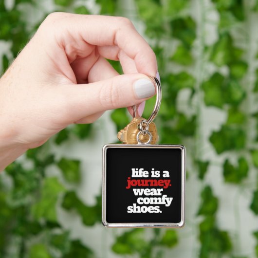 Grappig leven is een reis ... sleutelhanger (Hand)