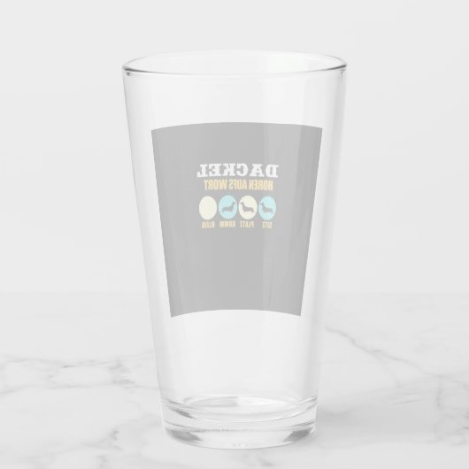 Grappig leven met Dachshund Dog Glas (Achterkant)