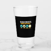 Grappig leven met Dachshund Dog Glas (Voorkant)