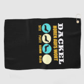 Grappig leven met Dachshund Dog Golfhanddoek (Horizontaal)