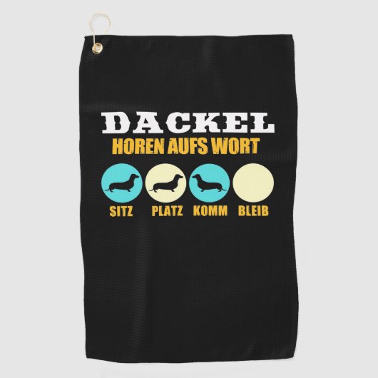 Grappig leven met Dachshund Dog Golfhanddoek (Voorkant)