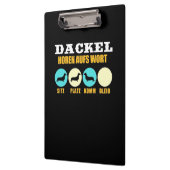 Grappig leven met Dachshund Dog Klembord (Links)