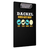 Grappig leven met Dachshund Dog Klembord (Rechts)