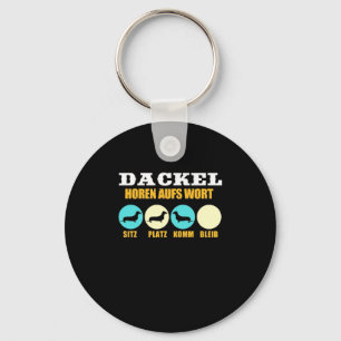 Grappig leven met Dachshund Dog Sleutelhanger