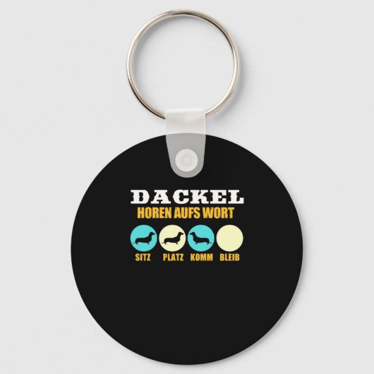 Grappig leven met Dachshund Dog Sleutelhanger (Voorkant)