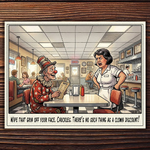 Grappig Leven Van Bediening Restaurant Humor Postk Briefkaart