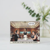 Grappig leven van serveerster restaurant humor  an briefkaart (Staand voorkant)