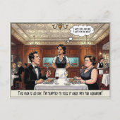 Grappig leven van serveerster restaurant humor  an briefkaart (Voorkant)