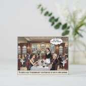 Grappig leven van serveerster restaurant humor an briefkaart (Staand voorkant)
