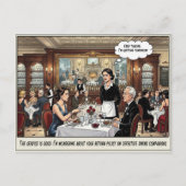 Grappig leven van serveerster restaurant humor an briefkaart (Voorkant)