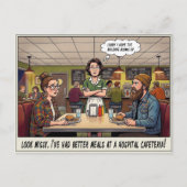 Grappig leven van serveerster restaurant humor an briefkaart (Voorkant)