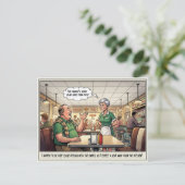 Grappig leven van serveerster restaurant humor an briefkaart (Staand voorkant)