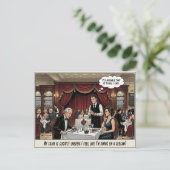 Grappig leven van serveerster restaurant humor an briefkaart (Staand voorkant)