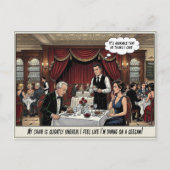Grappig leven van serveerster restaurant humor an briefkaart (Voorkant)