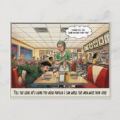 Grappig leven van serveerster restaurant humor an briefkaart (Voorkant)