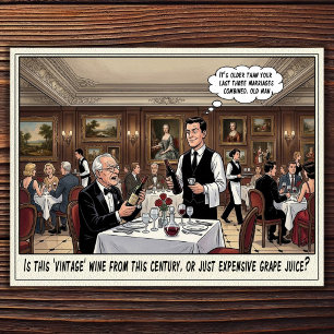 Grappig leven van serveerster restaurant humor an briefkaart