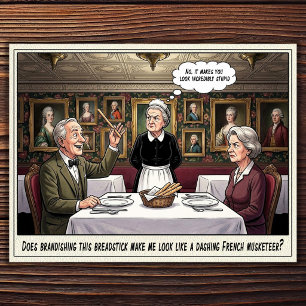 Grappig leven van serveerster restaurant humor an briefkaart