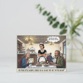 Grappig leven van serveerster restaurant humor an briefkaart (Staand voorkant)