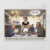 Grappig leven van serveerster restaurant humor an briefkaart (Voorkant)